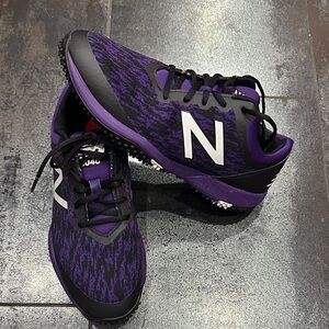 New Balance Men’s Black and Purple New Balance Turf Shoes